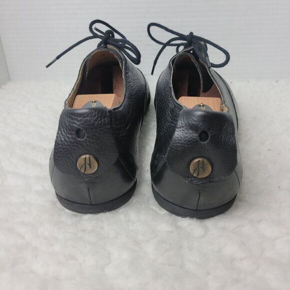 H By Hudson Oxford Mens Shoes Size 10 Black  Leather Lace Up Dress Almond To main image 7
